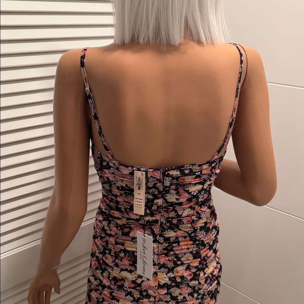 For Love & Lemons Stylish Multicolor Ruched Dress medium - Picture 8 of 10